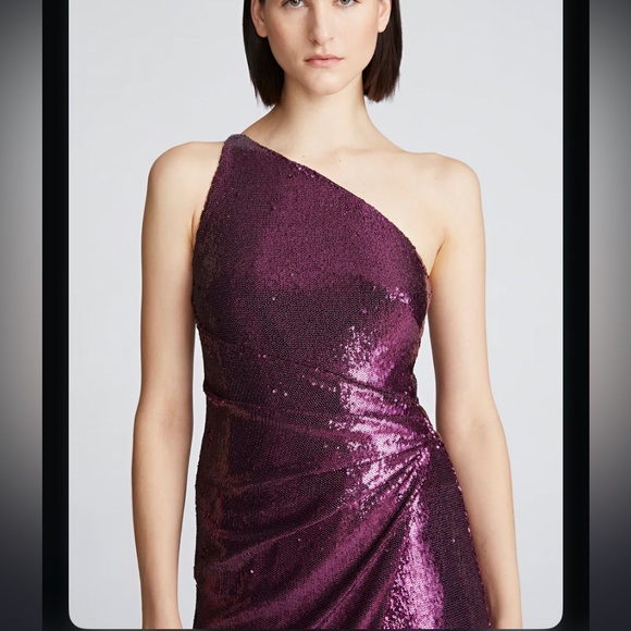 Halston Adriana Gown, Sequins - Acai, Size 0 - Picture 3 of 5